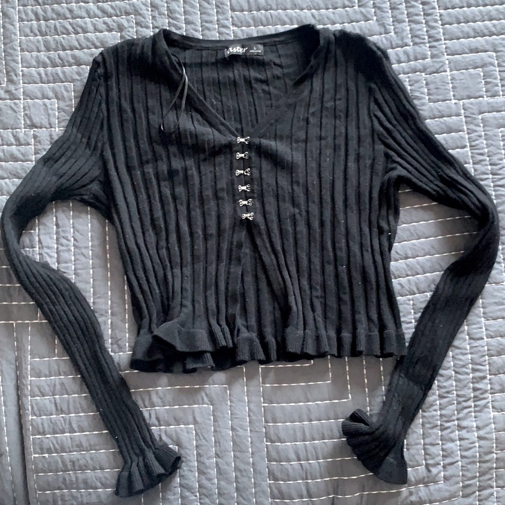 Black cardigan top